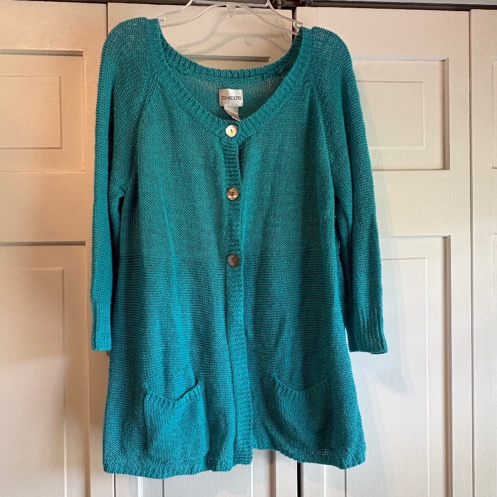Chicos turquoise sweater